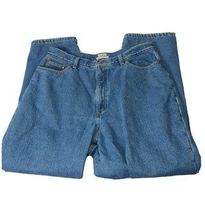 L.L.Bean Fleece Lined Jeans Womens sz 18 Medium Wash Original Fit Relaxed